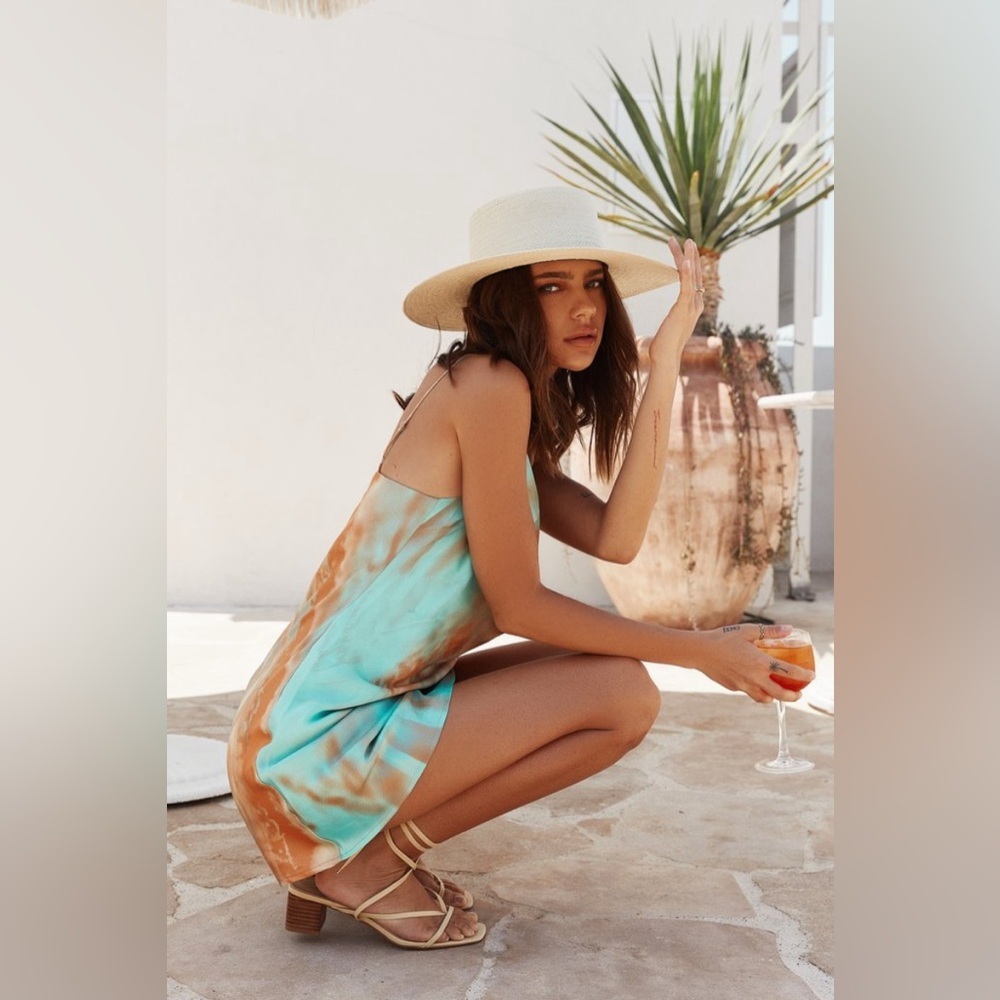 NWT - 12th Tribe Ventura Tie Dye Mini Slip Dress - Size L - Picture 4 of 7